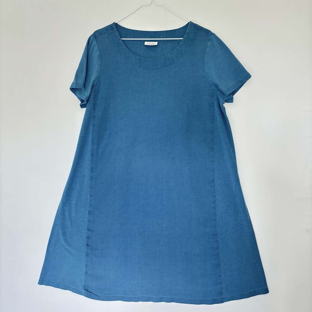 J. Jill Pure Linen dress size L Tencel Blend Short Sleeve Shift‎ Dress